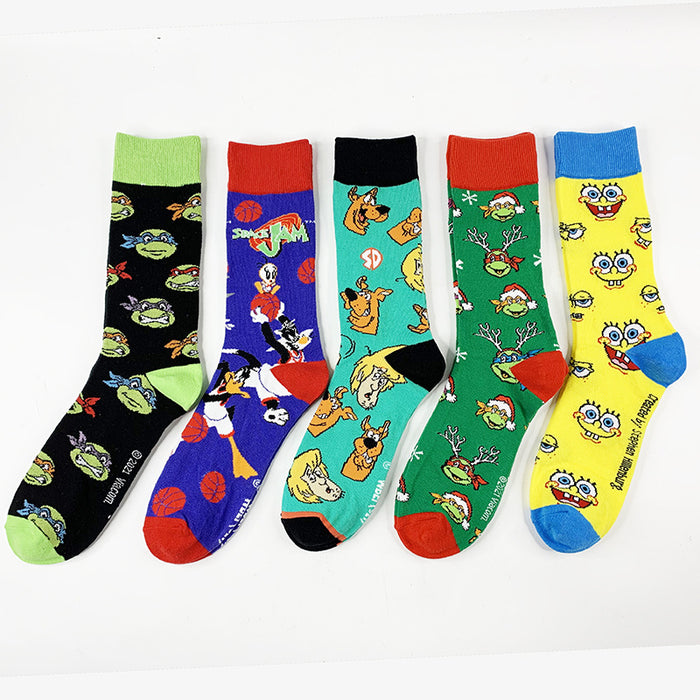 Wholesale Socks Cotton Cartoon Alphabet Medium Tube Socks (M) JDC-SK-YiYan021