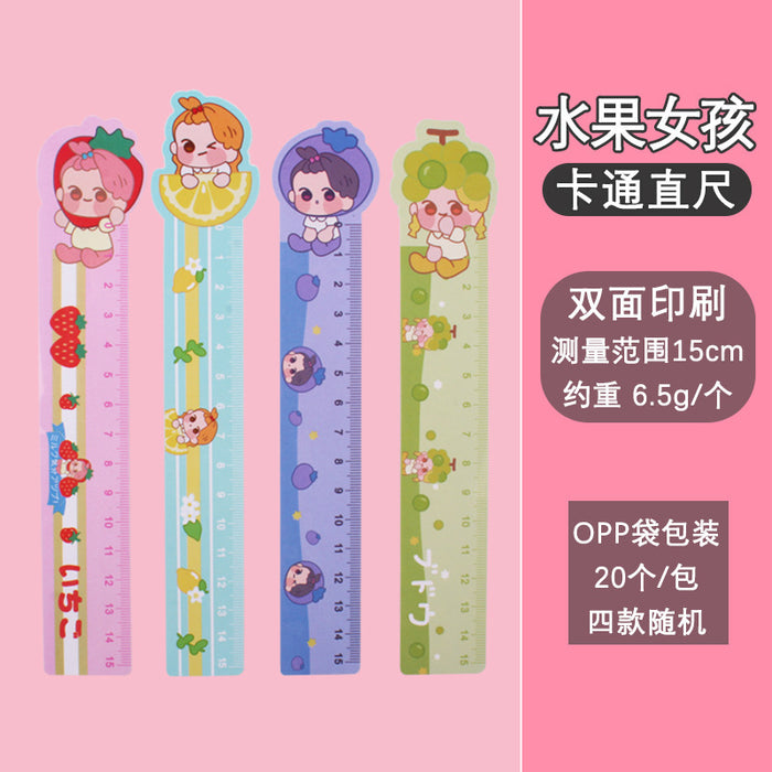 Wholesale Plastic Cartoon Ruler 15CM JDC-RL-Liuj001