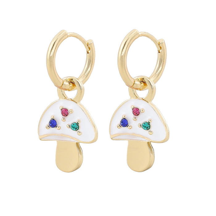 Jewelry WholesaleWholesale multi-color drop oil mushroom earrings JDC-ES-YiD004 Earrings 宜达 %variant_option1% %variant_option2% %variant_option3%  Factory Price JoyasDeChina Joyas De China