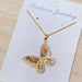 Jewelry WholesaleWholesale personality hip hop design sense colorful zircon butterfly necklace JDC-NE-ShangY003 Necklaces 尚易 %variant_option1% %variant_option2% %variant_option3%  Factory Price JoyasDeChina Joyas De China