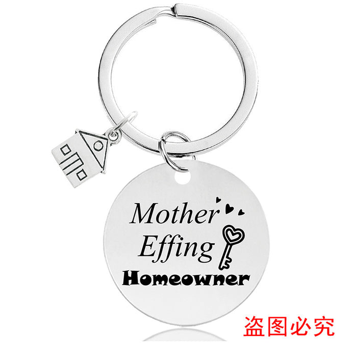 Jewelry WholesaleWholesale houses housewarming new home house lettered metal keychains JDC-KC-GangGu029 Keychains 钢古 %variant_option1% %variant_option2% %variant_option3%  Factory Price JoyasDeChina Joyas De China