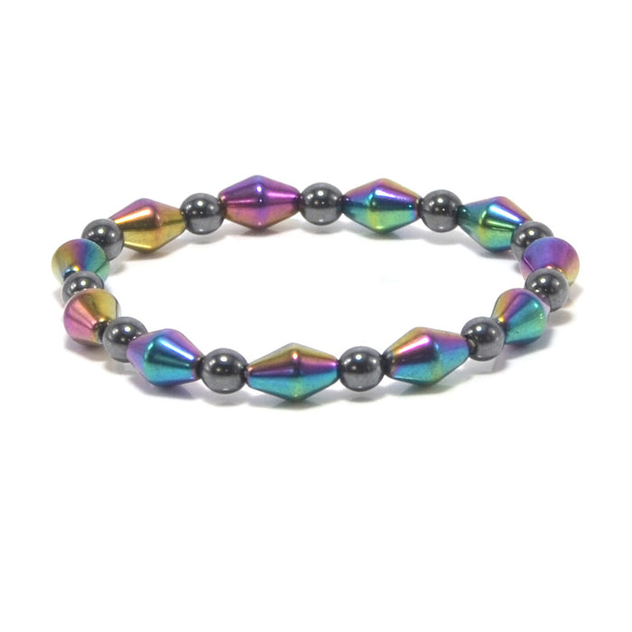 Wholesale Fashion Double Row Colorful Section Black Gallstone Bracelet JDC-BT-LonR001