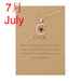 Jewelry WholesaleWholesale month birth stone moon star paper card alloy diamond necklace JDC-NE-YinH019 Necklaces 颖皓 %variant_option1% %variant_option2% %variant_option3%  Factory Price JoyasDeChina Joyas De China