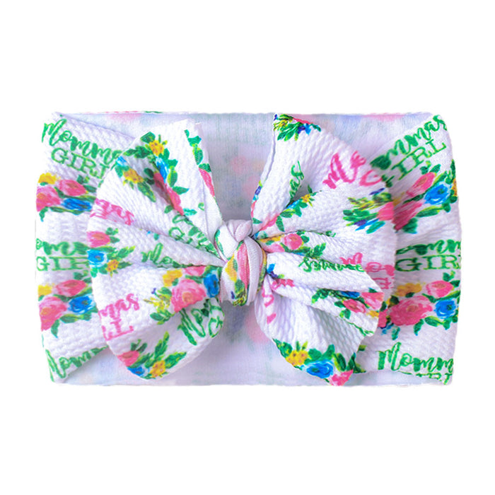 Wholesale DIY Fabric Baby Printed Bow Bandana sweatband JDC-HD-ML032