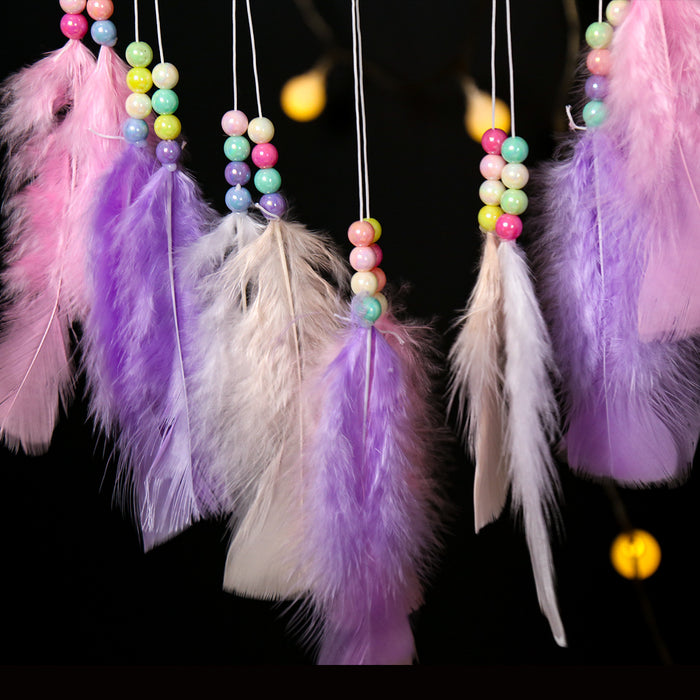 Jewelry WholesaleWholesale Feather Iron Hoop Dreamcatcher JDC-DC-LZ046 Dreamcatcher 联缀 %variant_option1% %variant_option2% %variant_option3%  Factory Price JoyasDeChina Joyas De China