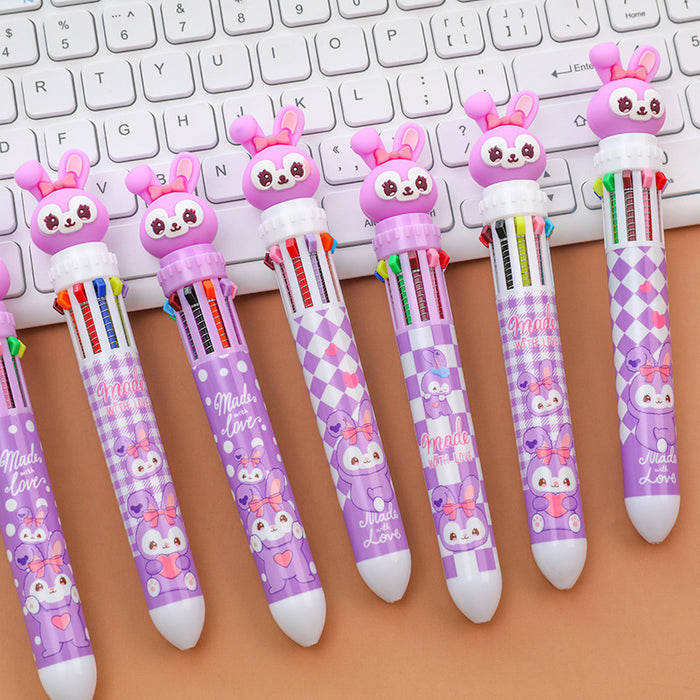 Wholesale Plastic Cartoon Rabbit Press Gel Pen JDC-BP-dichen003