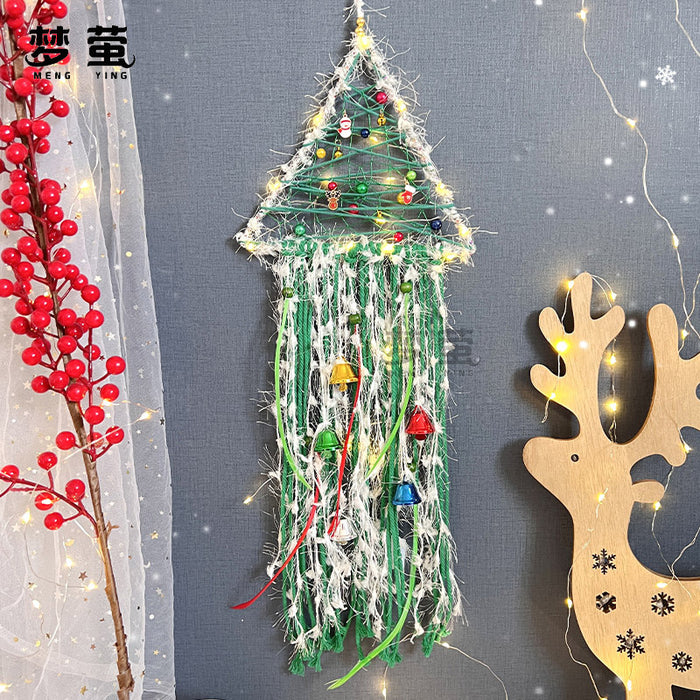 Wholesale Dream Catcher Iron Circle Christmas Tree Triangle Wind Chime Pendant with Lamp MOQ≥2 JDC-DC-MYing034