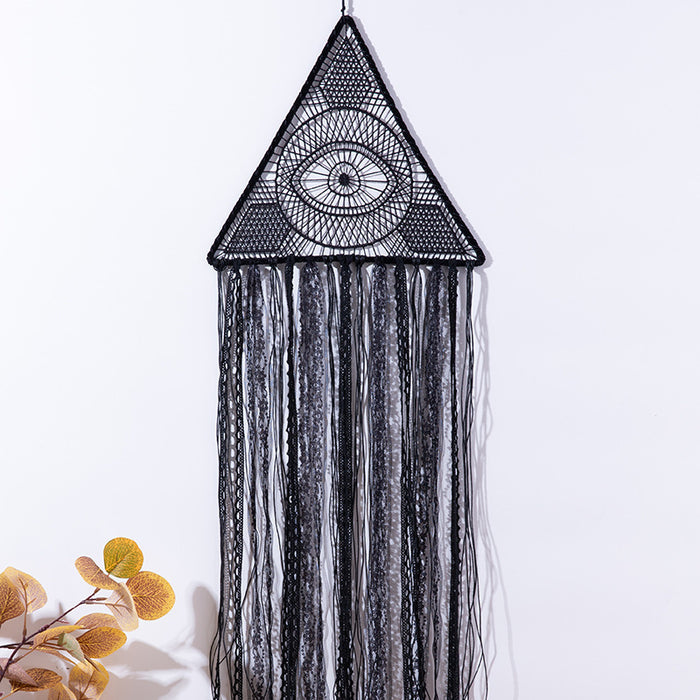 Wholesale Black Lace Triangle Round Dreamcatcher JDC-DC-BGuan001