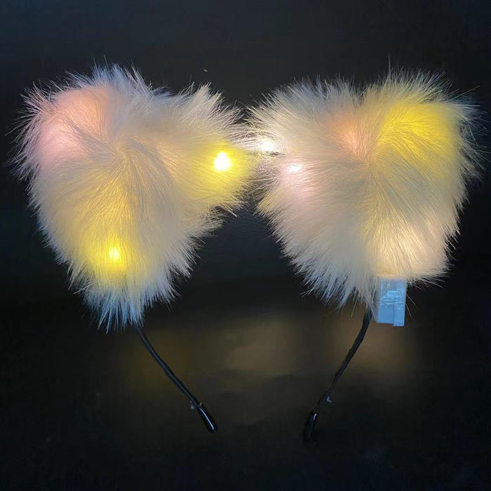 Wholesale Headband Plush Fox Ears LED MOQ≥3 JDC-HD-XinY005