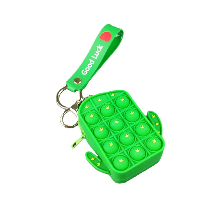 Wholesale Kids Mini Silicone Storage Bag Bubble Decompression Keychain MOQ≥2 JDC-KC-ZJun001