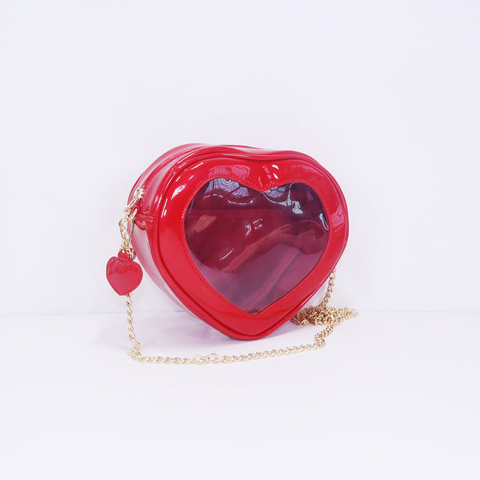 Jewelry WholesaleWholesale Love Chain Transparent Shoulder Messenger Bag JDC-SD-Gezhi001 Shoulder Bags 格致 %variant_option1% %variant_option2% %variant_option3%  Factory Price JoyasDeChina Joyas De China