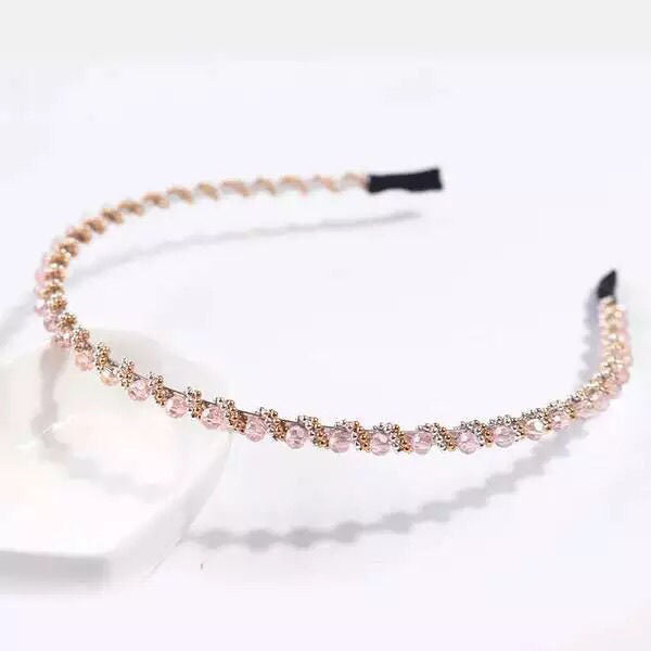 Wholesale Hand Winding Crystal Headband Wearing Bead Rhinestones JDC-HD-JunK002