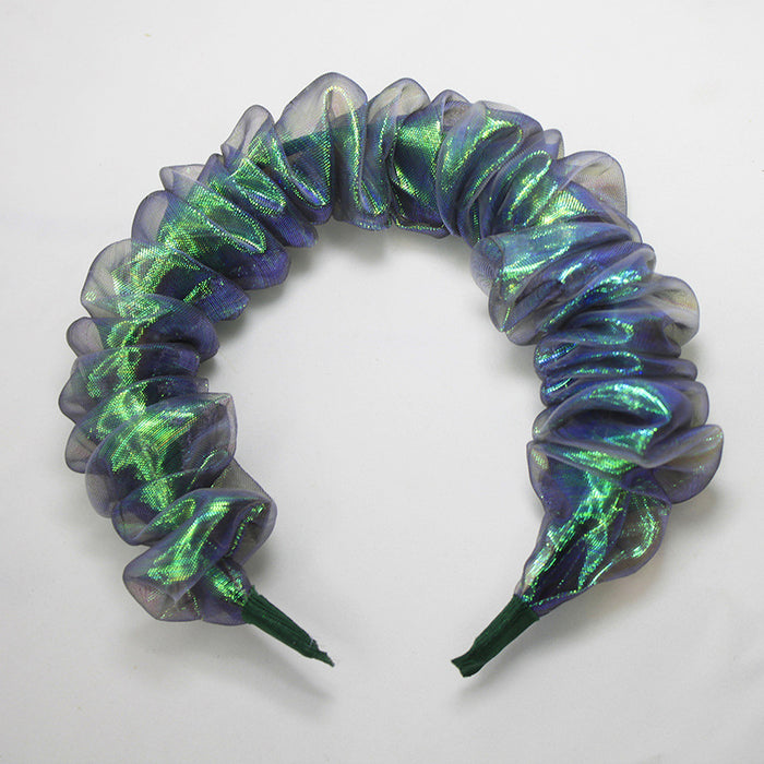 Wholesale vintage organza pleated large intestine headband for women JDC-HD-Lizhen005