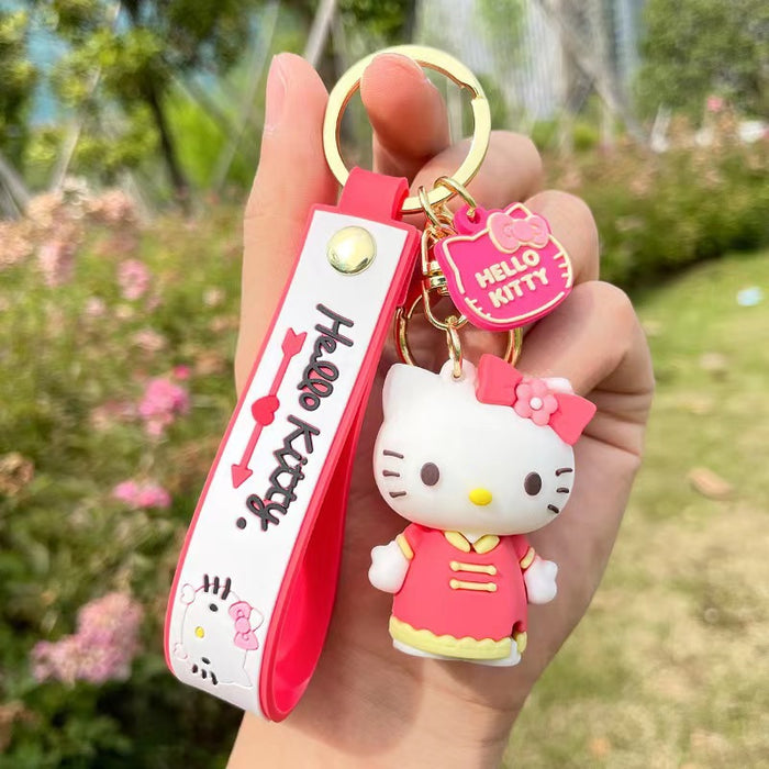 Wholesale cat series keychain cartoon couple jewelry bag car key pendant MOQ≥2 JDC-KC-JuXing001