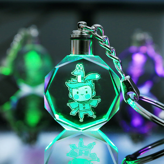 Wholesale Keychains Crystal LED Anime Peripherals Colorful Glow MOQ≥2 JDC-KC-LuoQ003