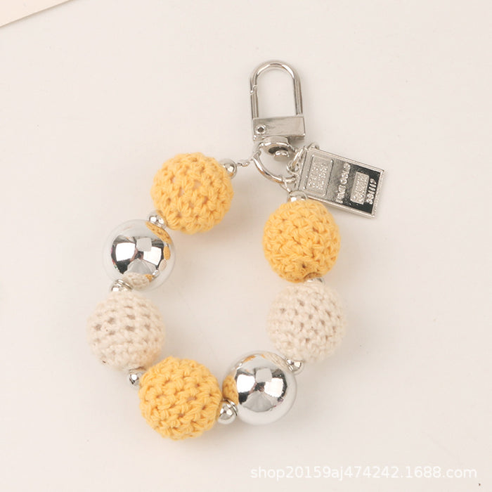 Wholesale Keychain Metal Cute Wool Ball Beads MOQ≥2 JDC-KC-YiHan033