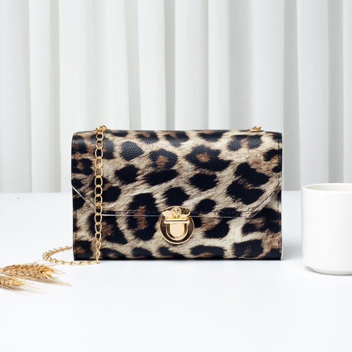 Wholesale Shoulder Bag PU Mini Leopard Print Bag Chain MOQ≥2 JDC-SD-Jinf004