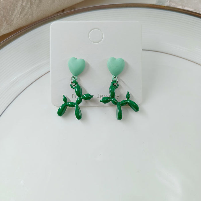 Jewelry WholesaleWholesale green puppy alloy stud earrings JDC-ES-HZQ007 Earrings 青之荷 %variant_option1% %variant_option2% %variant_option3%  Factory Price JoyasDeChina Joyas De China