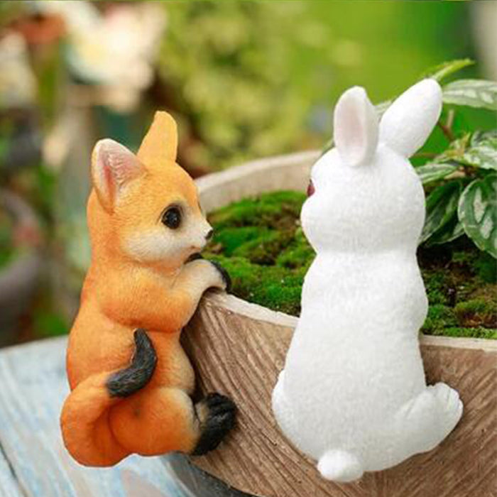 Wholesale Ornament Resin Crafts Cat Corgi Rabbit Hanging Basin Small Animals MOQ≥2 JDC-OS-HongYu003