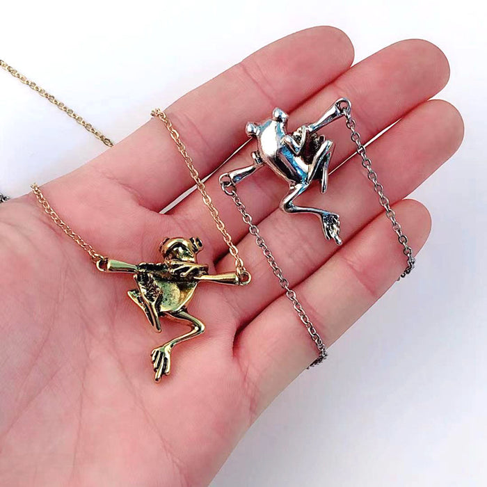 Wholesale Necklace Metal Simple Cute Frog Clavicle Chain JDC-NE-JiSha009