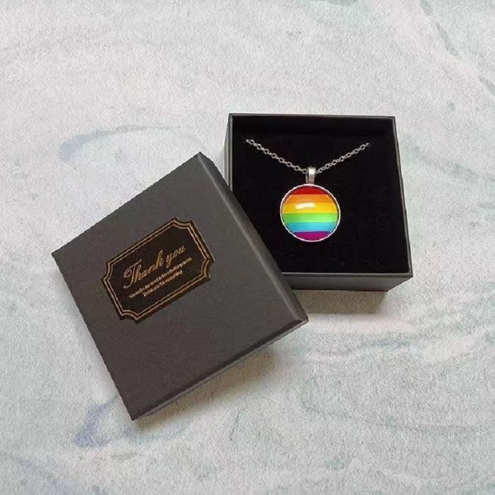 Wholesale LGBT Rainbow Banner Comrade Same Sexual Sumi Lara Six Necklace JDC-NE-GuangG001