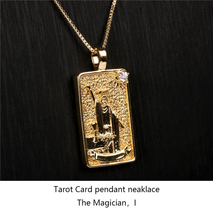 Wholesale Necklaces Copper Solomon Tarot Square JDC-NE-PREMTIANY001