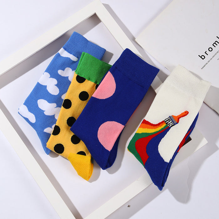 Wholesale Socks Cotton Creative Polka Dot Socks MOQ≥5 JDC-SK-XinH015