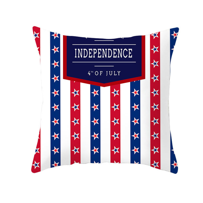 Wholesale 4th of July Independence Day Pillowcase Peach Skin Print MOQ≥2 JDC-PW-Jinze001