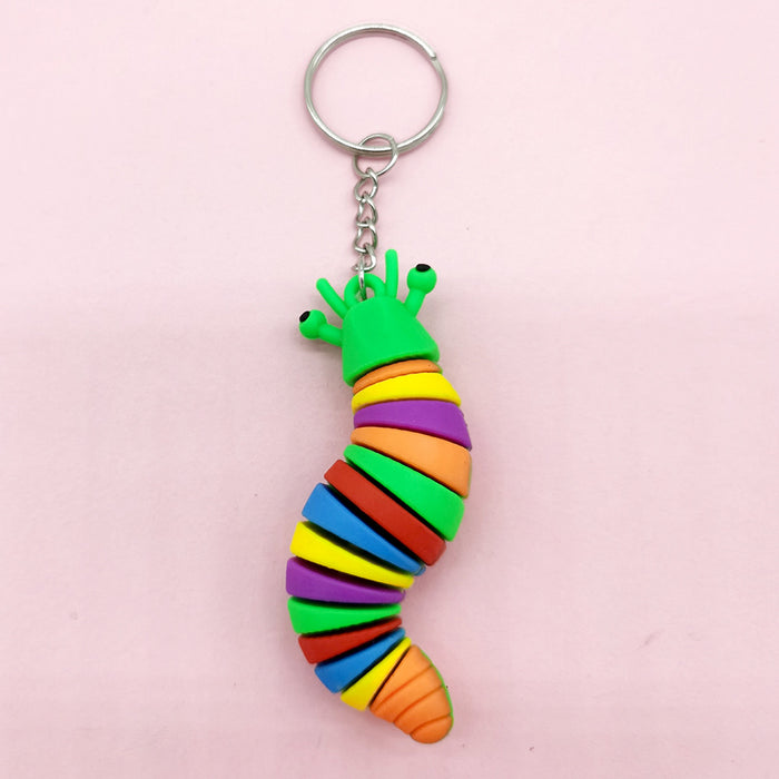 Wholesale Caterpillar Soft PVC Keychain JDC-KC-DY016