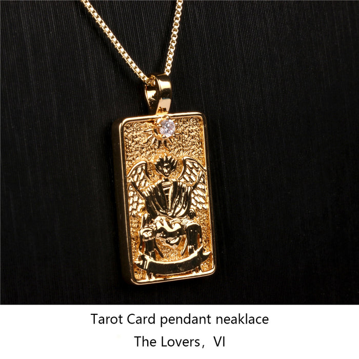 Wholesale Necklaces Copper Solomon Tarot Square JDC-NE-PREMTIANY001