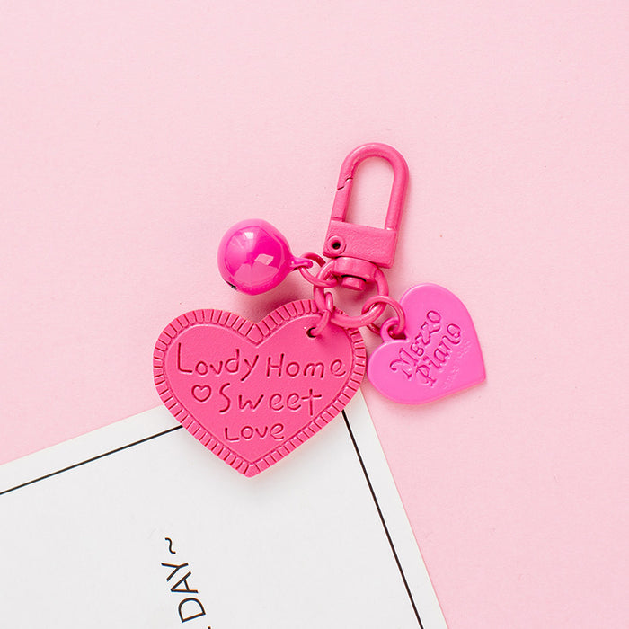 Wholesale Color Heart Leather Keychain JDC-KC-QiaM010