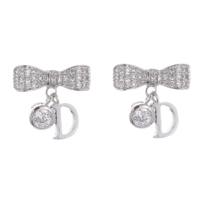 Jewelry WholesaleWholesale metal geometric bow letter stud earrings JDC-ES-Dingy007 Earrings 鼎煜 %variant_option1% %variant_option2% %variant_option3%  Factory Price JoyasDeChina Joyas De China