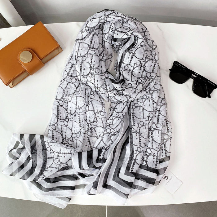 Wholesale Silk Scarf Yourou Yarn Summer Travel Sunscreen Shawl MOQ≥2 JDC-SS-SiYa005