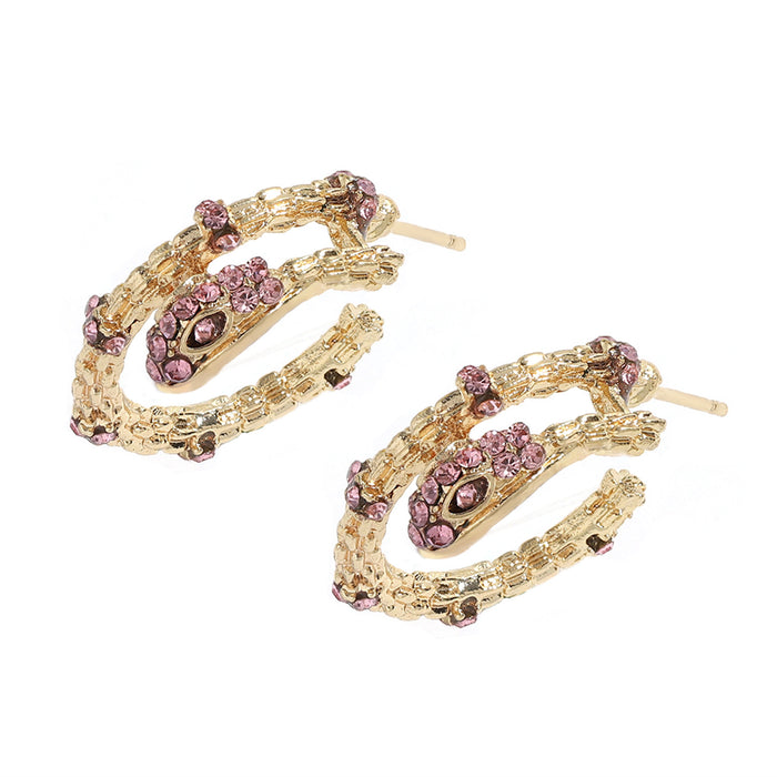 Wholesale Earrings Alloy Diamond Snake Shape JDC-ES-V055