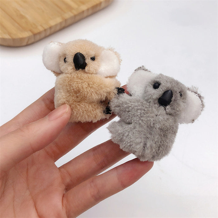 Wholesale Hair Clips Plush Alloy Cute Koala JDC-HC-WeiY004