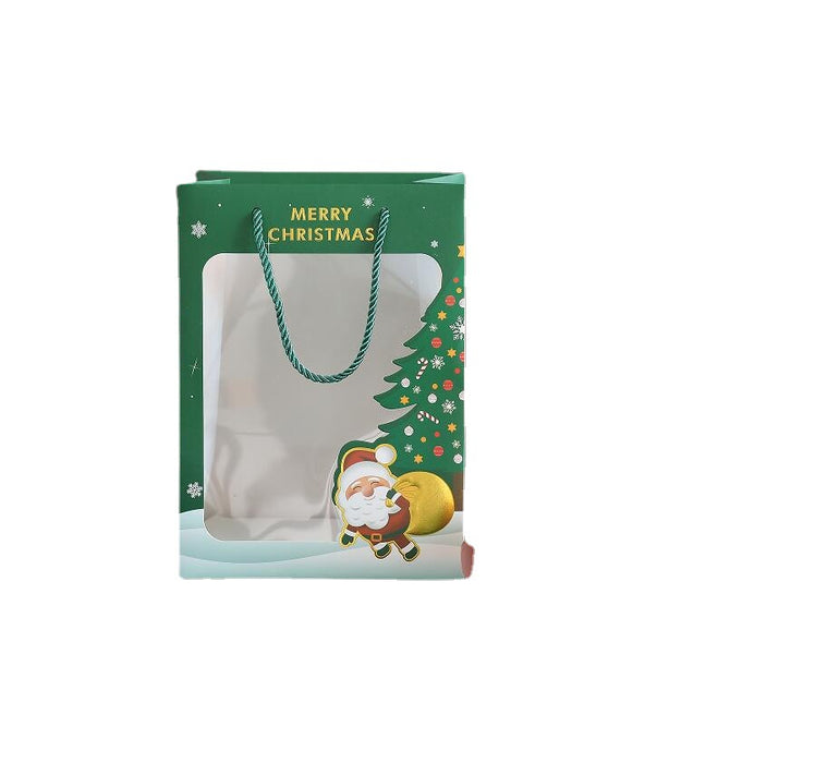 Wholesale Gift Bag Kraft Paper Christmas Small House Window Portable Gift Bag MOQ≥12 JDC-GB-Ganrui021