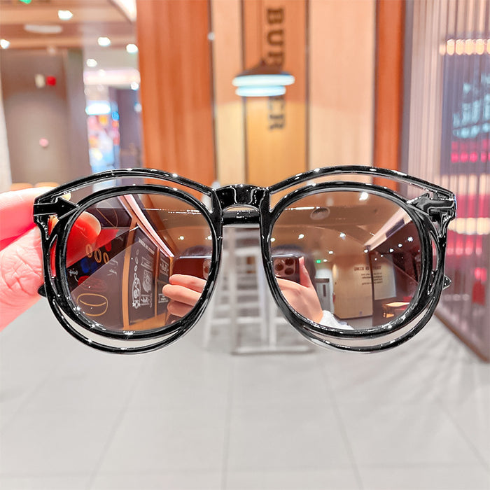 Jewelry WholesaleWholesale children's round frame skeleton sunglasses JDC-SG-HengX007 Sunglasses 恒曦 %variant_option1% %variant_option2% %variant_option3%  Factory Price JoyasDeChina Joyas De China