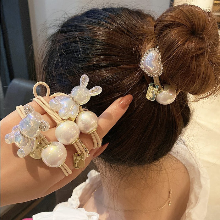 Jewelry WholesaleWholesale Rhinestone Cute Cartoon Mermaid Ji Color Rubber Band (F) JDC-HS-DouY011 Hair Scrunchies 豆毓 %variant_option1% %variant_option2% %variant_option3%  Factory Price JoyasDeChina Joyas De China