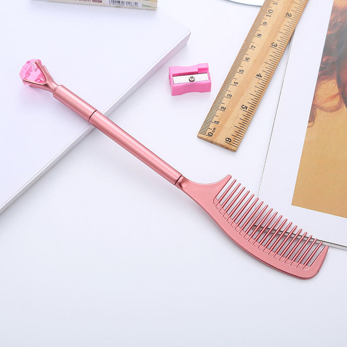 Wholesale Diamond Comb Shape Plastic Ballpoint Pen JDC-BP-Liuj014