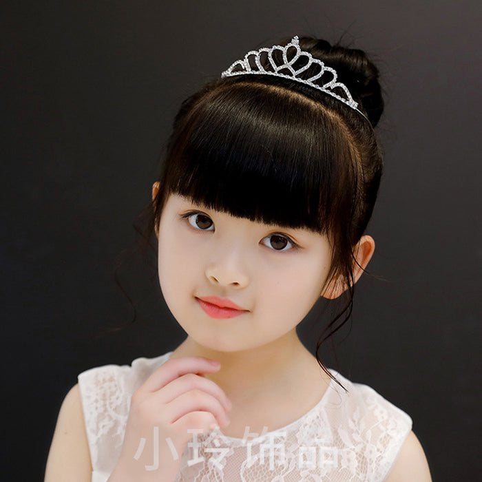 Jewelry WholesaleWholesale Kids Crown White Crystal Headband JDC-HD-hongh003 Headband 宏宏 %variant_option1% %variant_option2% %variant_option3%  Factory Price JoyasDeChina Joyas De China