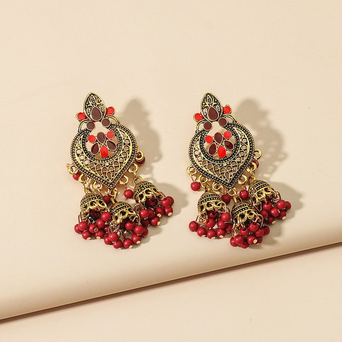 Jewelry WholesaleWholesale fringe bohemian alloy stud earrings JDC-ES-KaiQ005 Earrings 凯庆 %variant_option1% %variant_option2% %variant_option3%  Factory Price JoyasDeChina Joyas De China