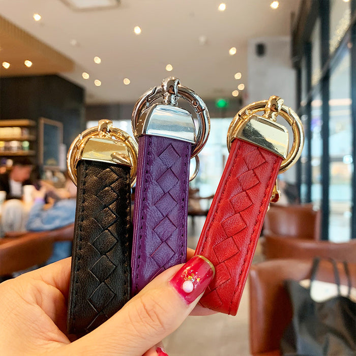 Jewelry WholesaleWholesale lambskin braided lanyard metal keychain JDC-KC-MSi010 Keychains 妙思 %variant_option1% %variant_option2% %variant_option3%  Factory Price JoyasDeChina Joyas De China