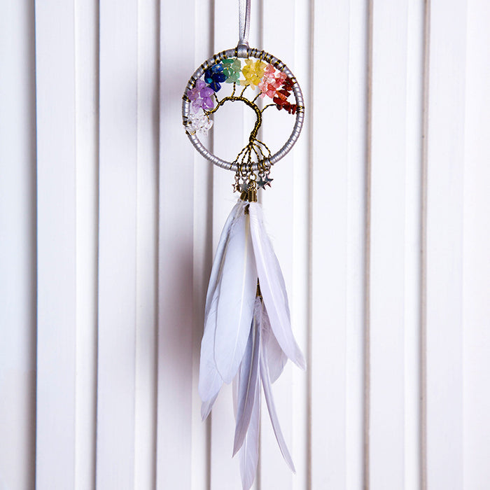 Wholesale Feather Iron Ring Deer Head Tree Of Life Dreamcatcher Car Hanging MOQ≥2 JDC-DC-MYing003