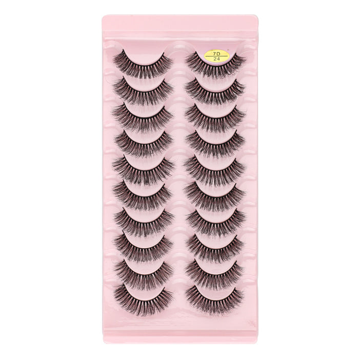 Wholesale volume false eyelashes 7D curling natural thick 10 pairs JDC-EY-LanJL003