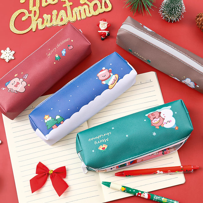 Wholesale pencil case cloth christmas cartoon MOQ≥2 JDC-PB-dichen001