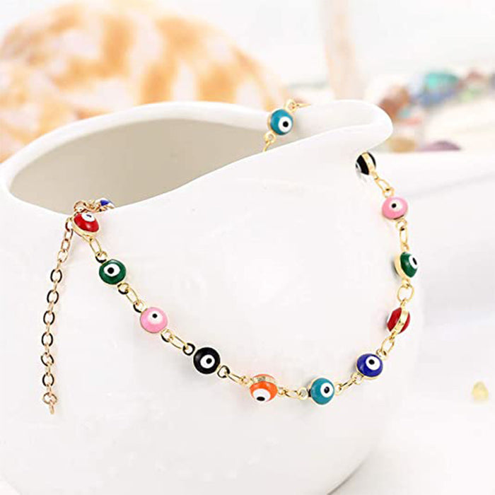 Wholesale Devil's Eye Anklet Candy Color Women JDC-AS-JinM006