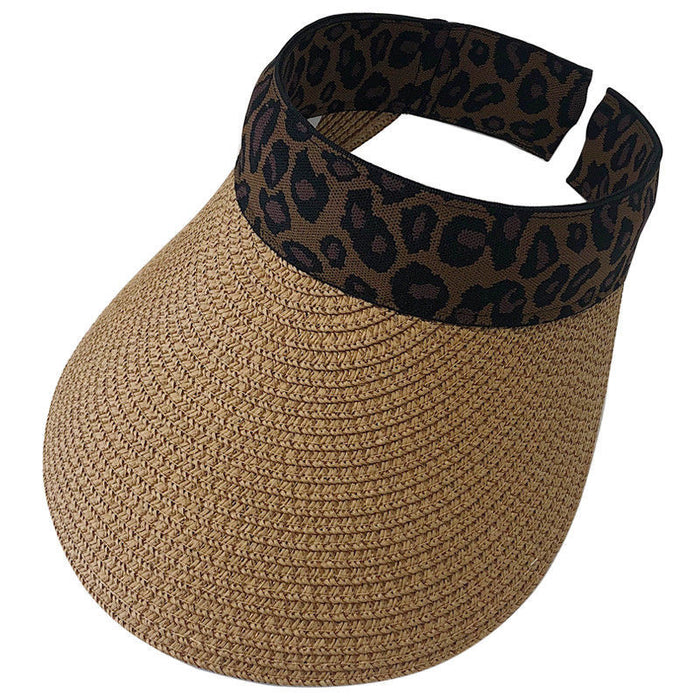 Jewelry WholesaleWholesale Leopard Print Empty Top Hat Sun Hat Straw Hat JDC-FH-HShen001 Fashionhat 鸿琛 %variant_option1% %variant_option2% %variant_option3%  Factory Price JoyasDeChina Joyas De China