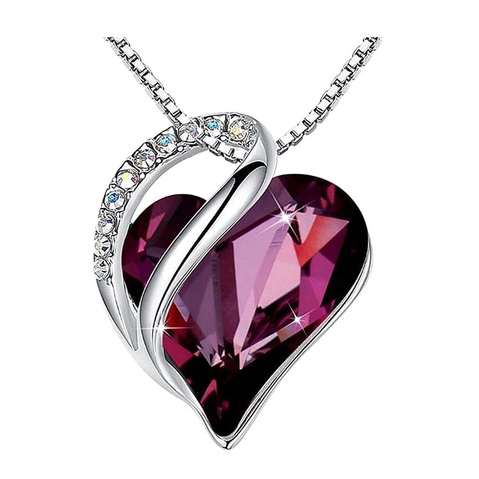 Wholesale Heart Shaped Geometric Birthstone Necklace JDC-NE-KaiS001