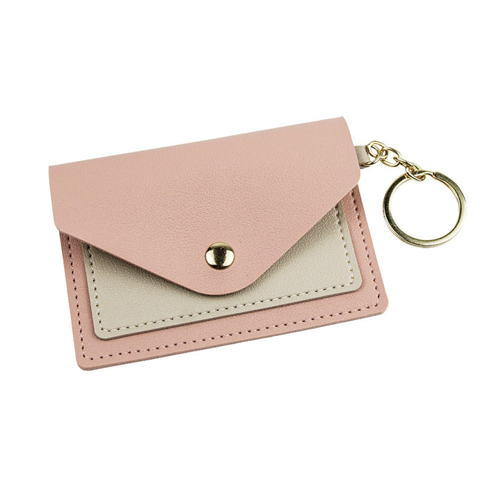 Wholesale PU Leather Candy Color Wallet Keychain MOQ≥3 JDC-KC-XXZN001