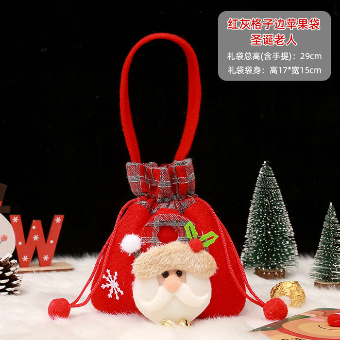 Wholesale Gift Box Christmas Apple Bag Round Bunch Mouth Gift Bag MOQ≥2 JDC-GB-QiaoC002